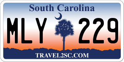 SC license plate MLY229