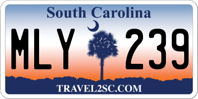 SC license plate MLY239