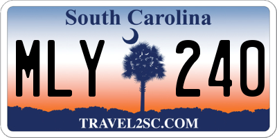 SC license plate MLY240