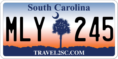 SC license plate MLY245