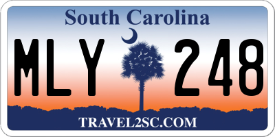 SC license plate MLY248