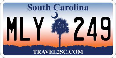 SC license plate MLY249