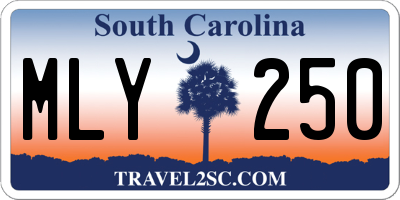SC license plate MLY250