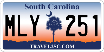SC license plate MLY251