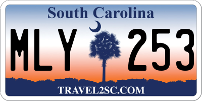 SC license plate MLY253
