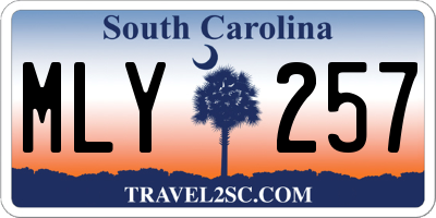 SC license plate MLY257