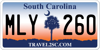 SC license plate MLY260