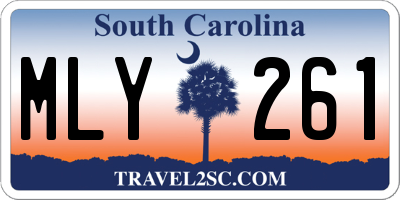 SC license plate MLY261