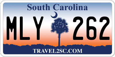 SC license plate MLY262