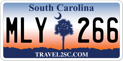 SC license plate MLY266