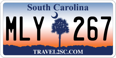 SC license plate MLY267
