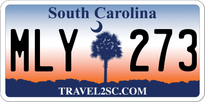 SC license plate MLY273