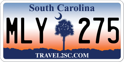 SC license plate MLY275