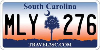 SC license plate MLY276