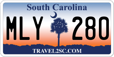 SC license plate MLY280