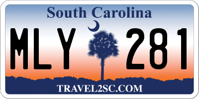 SC license plate MLY281