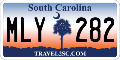 SC license plate MLY282