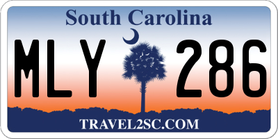SC license plate MLY286