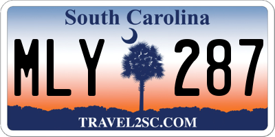 SC license plate MLY287