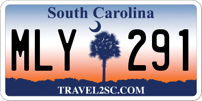 SC license plate MLY291
