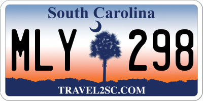 SC license plate MLY298