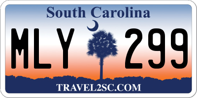 SC license plate MLY299