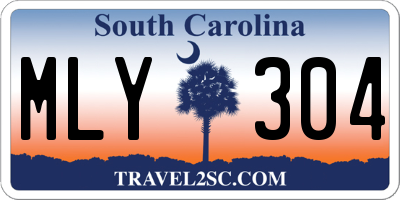 SC license plate MLY304