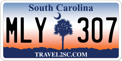 SC license plate MLY307