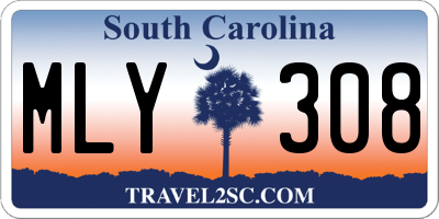 SC license plate MLY308