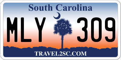 SC license plate MLY309