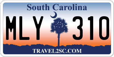 SC license plate MLY310