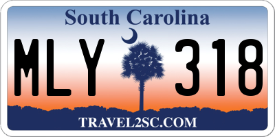 SC license plate MLY318