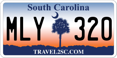 SC license plate MLY320