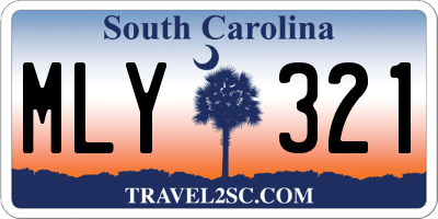 SC license plate MLY321