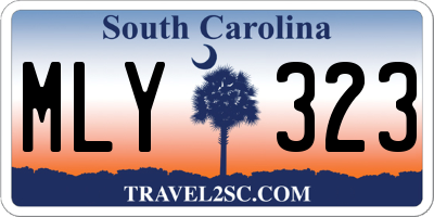 SC license plate MLY323