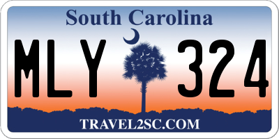 SC license plate MLY324