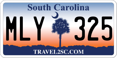 SC license plate MLY325