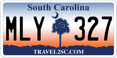 SC license plate MLY327