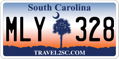 SC license plate MLY328