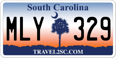 SC license plate MLY329