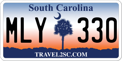 SC license plate MLY330