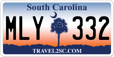 SC license plate MLY332