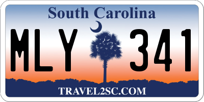 SC license plate MLY341