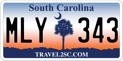 SC license plate MLY343
