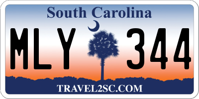 SC license plate MLY344