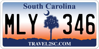 SC license plate MLY346