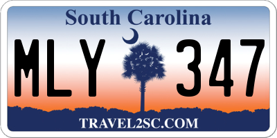 SC license plate MLY347