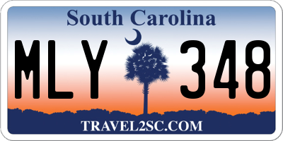 SC license plate MLY348