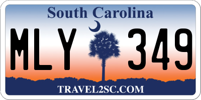 SC license plate MLY349