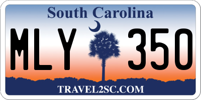 SC license plate MLY350
